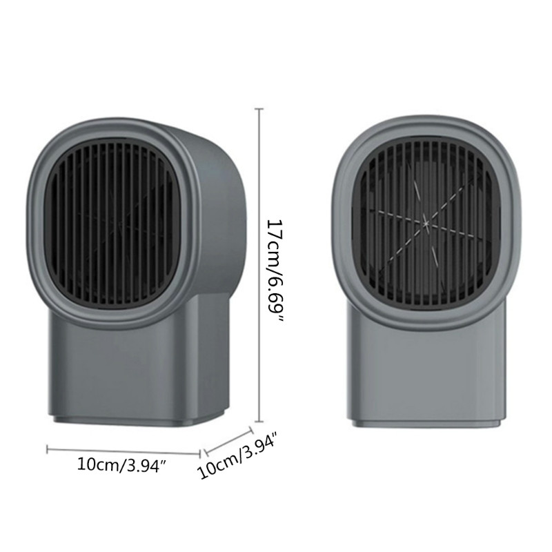 Kaasaskantav ruumiküttekeha PTC keraamilise kütteelemendiga miniküttekeha siseruumides kodukontori isiklikuks kasutamiseks 400 W valge/hall