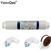 10 colių T33 su 2 vnt montavimo vandens valytuvu INLINE COCONUT Carbon Post VANDENS FILTRAS 5 MIKRONŲ ANGLIES FILTRAS ATvirkštiniam OSMOZUI