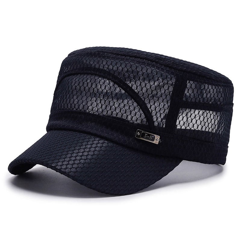 Ühevärviline hingav lame ülaosa meeste reguleeritav pesapallimüts Kevadsuvine päikesekaitse isamüts Truckeri müts meestele