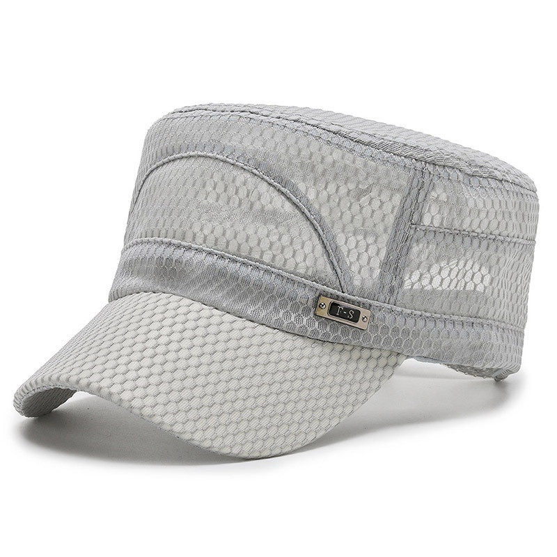 Ühevärviline hingav lame ülaosa meeste reguleeritav pesapallimüts Kevadsuvine päikesekaitse isamüts Truckeri müts meestele