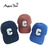 Ανδρικό καπέλο μπέιζμπολ Κοτλέ βαμβακερά καπέλα Γυναικεία χειμερινό γράμμα C Κέντημα σκληρό τοπ Καπέλα μπέιζμπολ Φθινοπωρινό χοντρό ζεστό γείσο Casual καπέλο