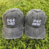 Outdoor Sport Baseball sapkák Nyári Divat Levelek KUTYA PAPA KUTYA MOM Hímzés Állítható Férfi Női Gorra sapkák Csont Hip Hop Kalapok