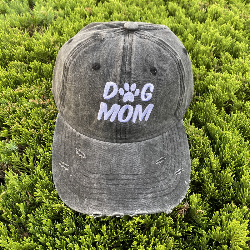 Outdoor Sport Baseball sapkák Nyári Divat Levelek KUTYA PAPA KUTYA MOM Hímzés Állítható Férfi Női Gorra sapkák Csont Hip Hop Kalapok