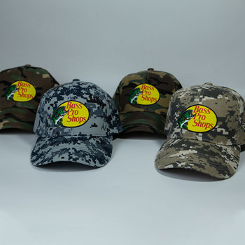 Унисекс Summer Bass Pro Shops Щампована камуфлажна бейзболна шапка Женска ежедневна шапка за слънце Мъжка военна шапка със закопчалка Слънцезащитна шапка