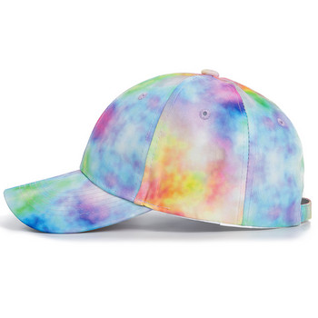 Нова модна дамска шапка Tie Dye Многоцветна бейзболна шапка с неправилен принт Дамска улична шапка на открито Летни шапки Шапки