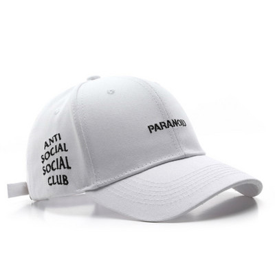 BISENMADE Baseball sapka férfiaknak és nőknek divatos "PARANOID" hímzéses sapka alkalmi snapback sapkák nyári napellenző sapkák uniszex 2022