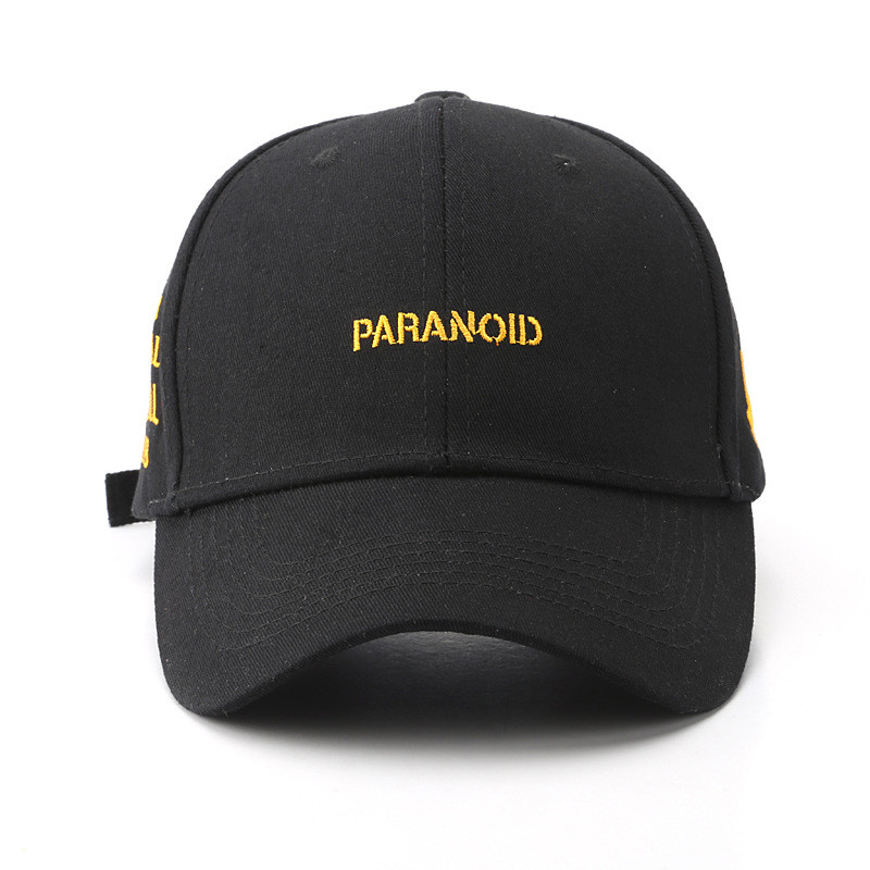 BISENMADE Baseball sapka férfiaknak és nőknek divatos "PARANOID" hímzéses sapka alkalmi snapback sapkák nyári napellenző sapkák uniszex 2022