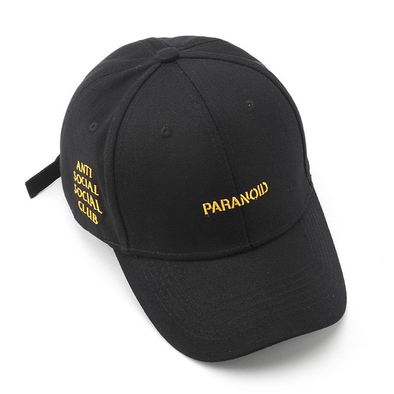 BISENMADE Baseball sapka férfiaknak és nőknek divatos "PARANOID" hímzéses sapka alkalmi snapback sapkák nyári napellenző sapkák uniszex 2022