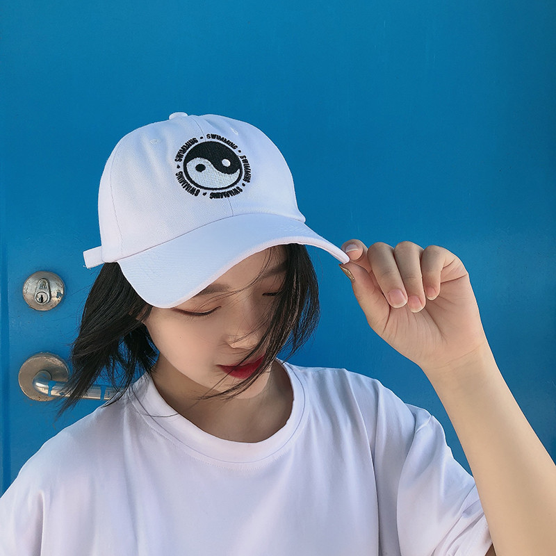 Pălărie brodată Yin și Yang Gossip pentru șapcă de baseball reglabilă pentru bărbați și femei, culoare pură, pentru sport în aer liber, pălărie de baseball TG0013