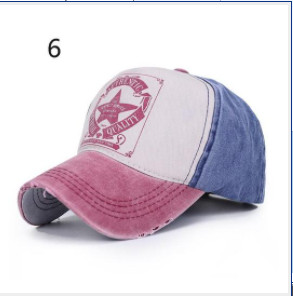 Viie tärni vintage pesapallimüts Truckeri müts, pestud mitmevärvilised puuvillased mütsid, reguleeritavad hiphopi mütsid meestele ja naistele