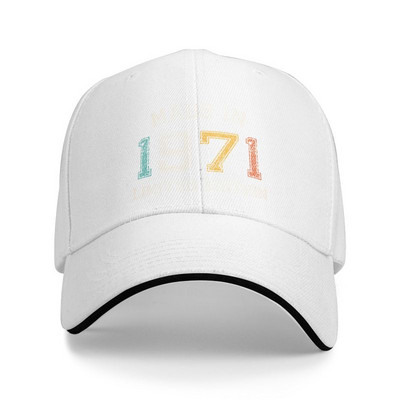 Mood Born in 1971, valmistatud 71 pesapallimüts meestele naistele kohandatud reguleeritav unisex 51. sünnipäev 51. aasta kingitus isamüts kevad