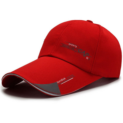 Férfi sportsapka halakhoz szabadtéri divat Egyszerű hip-hop baseballsapkák uniszex hosszú napellenző karimájú napvédő sapka Gorras