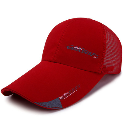 Férfi sportsapka halakhoz szabadtéri divat Egyszerű hip-hop baseballsapkák uniszex hosszú napellenző karimájú napvédő sapka Gorras