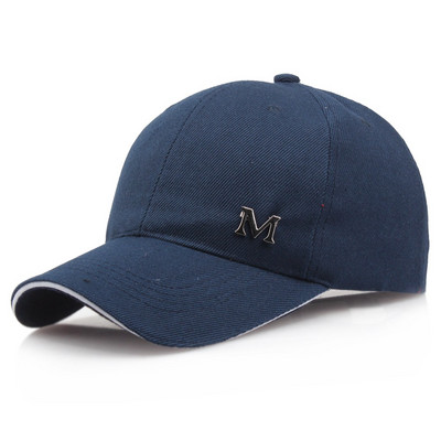 Şapci de baseball cu literă M unisex, șapcă snapback din bumbac, ajustabilă, solidă, hip hop, pentru bărbați, femei, sport în aer liber, golf, alergare, căciuli pentru soare pentru tată