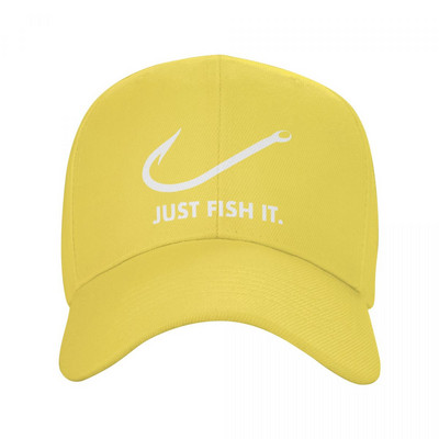 Klasszikus horgászat Just Fish It férfi baseballsapka, női, légáteresztő, horgászsapka, nagy teljesítményű Snapback sapkák napozósapkák