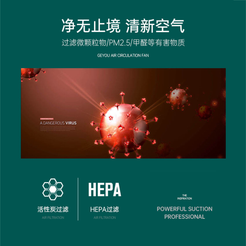 Kaasaskantav kodumajapidamises kasutatava HEAP õhupuhasti PM 2.5 eemaldage formaldehüüdi suitsulõhn tolmufilter UV-lambi steriliseerimine