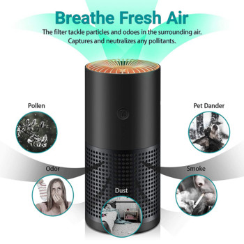 Καθαριστές αέρα για το σπίτι Αλλεργίες αυτοκινήτου Κατοικίδια Τρίχα Καπνός Σκόνη Μολύνσεις του αέρα Οσμές-Καθαριστικό αέρα επιτραπέζιου υπολογιστή με αληθινό φίλτρο HEPA
