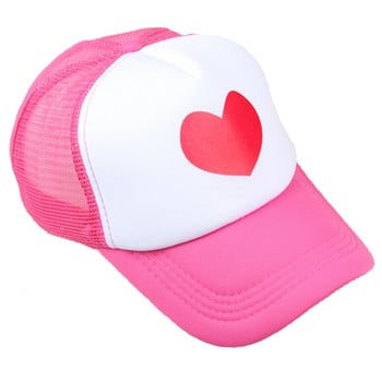 Мейбъл Дипър Мрежести шапки за бебета и момичета Лятна любов на открито Розова червена бейзболна шапка за възрастни