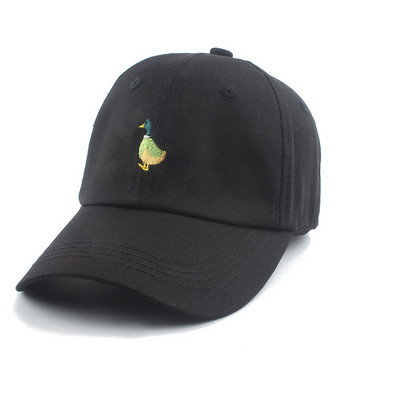 Nouă șapcă de baseball din bumbac, bărbați, femei, șepci hip hop, șapcă snapback cu broderie de rață de desene animate