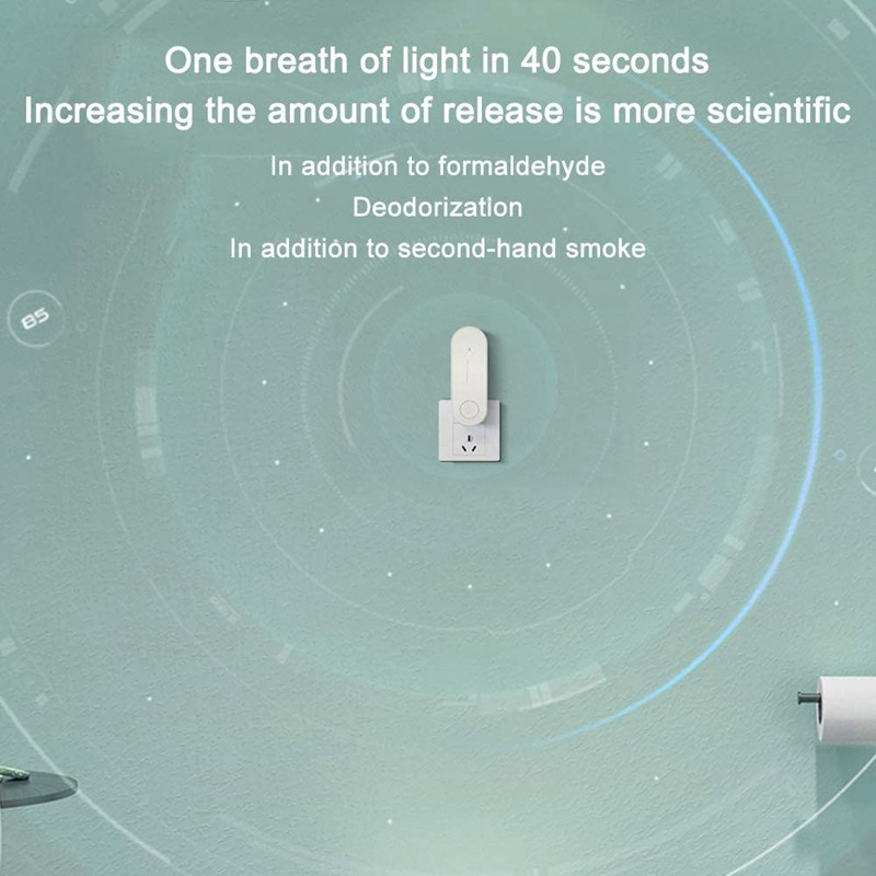 2 db Plug-In légtisztító, Mini hordozható légtisztító, iongenerátoros légtisztító alkalmas kisállat hálószobához US Plug