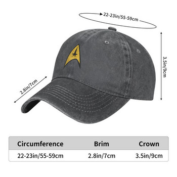Персонализирана памучна бейзболна шапка с филмов знак Star Treks за мъже, жени, регулируема татко шапка, спорт