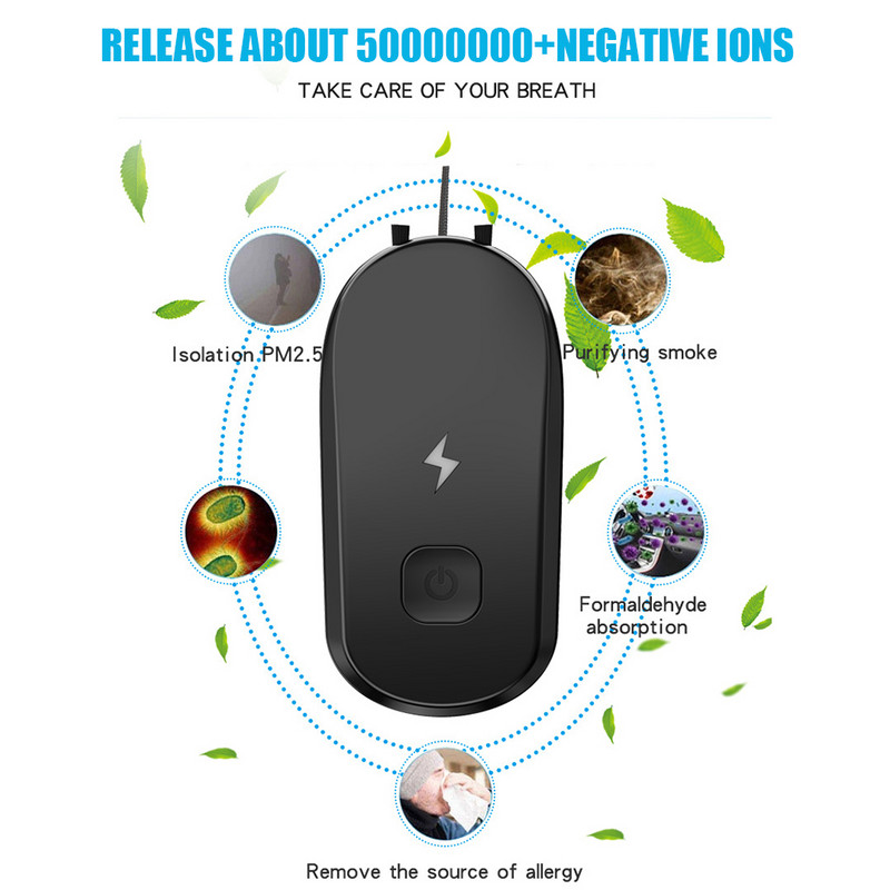 Légtisztító nyaklánc Rózsaszín Alkalmazható Nők / Gyerekek / Felnőttek Rózsaszín ionizáló nyaklánc 100 millió negatív ion levegőrevitalizáló