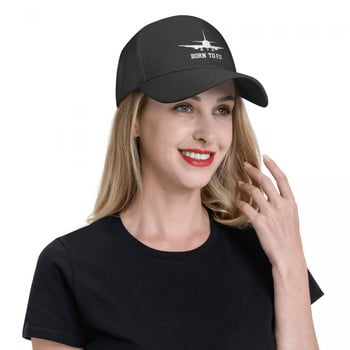 Born To Fly Airplane Baseball Cap Outdoor Women\'s Adjustable Aviation Plane Pilot Gift Dad Hat Spring Hats Snapback Caps