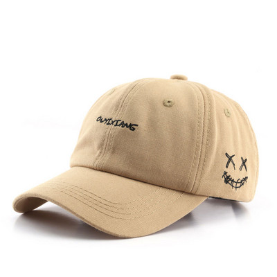 Pesapallimüts Meeste ja naiste moekas tikitud multifilmidega müts, ühevärviline õues sportlik päikesevarjumüts vabaõhumüts