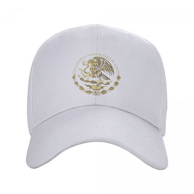 Klasszikus mexikói címer, női férfi baseballsapka, egyedi, állítható felnőtt mexikói zászló pecsét szépia papa kalappal kültéri