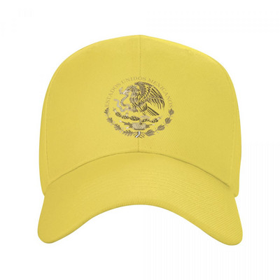 Klasszikus mexikói címer, női férfi baseballsapka, egyedi, állítható felnőtt mexikói zászló pecsét szépia papa kalappal kültéri