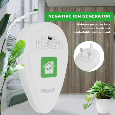 Plug In Air Purifier Mini Portable 5-12 Million Negative Ion Air Purifier For Bedroom Kitchen Bathroom Office