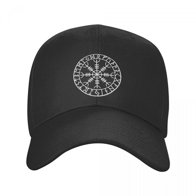 Norse Viking Rune Amulet Baseball Cap Жени Мъжки Регулируеми исландски Vegvisir Compass Dad Hat Streetwear Snapback Caps