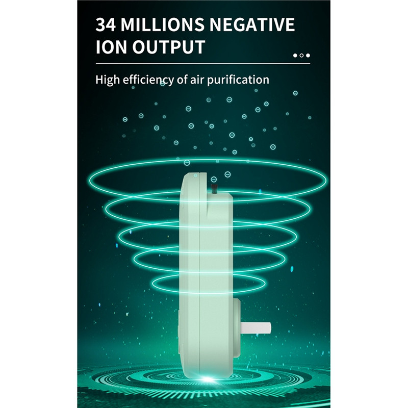 Purificator de aer portabil Purificarea aerului Odorizant Ionizator Curățător Praf Eliminator de fum Deodorant de toaletă Priză UE