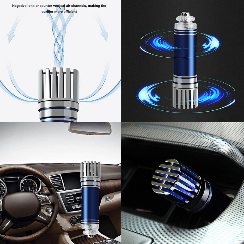 Új levegő ionos tisztító oxigénrúd ózon ionizáló mini légtisztító ozonátor 12V légtisztító légfrissítő ózon generátor automatikus