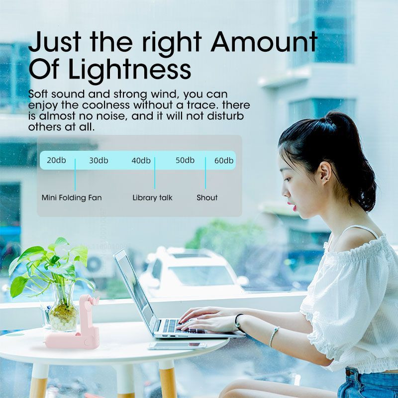 Μίνι αθόρυβος μικρός ανεμιστήρας αναδιπλούμενο φορητό USB ηλεκτρικό γραφείο γραφείου πολλαπλών λειτουργιών Οικιακό φορητό φόρτιση πολλαπλών λειτουργιών ισχύος