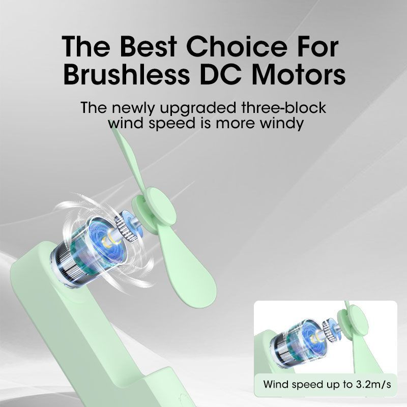 Μίνι αθόρυβος μικρός ανεμιστήρας αναδιπλούμενο φορητό USB ηλεκτρικό γραφείο γραφείου πολλαπλών λειτουργιών Οικιακό φορητό φόρτιση πολλαπλών λειτουργιών ισχύος