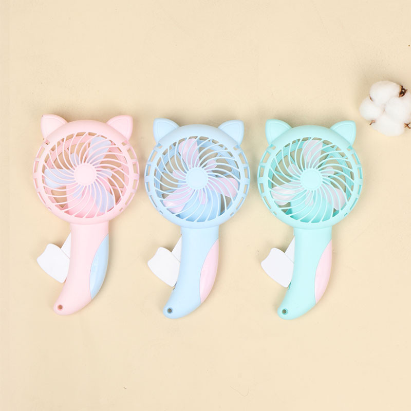 Rajzfilm, kézzel préselt, kézi forgattyús kis ventilátoros kollégium mini diák hordozható kézi kézi kis számítógépes, népszerű gyerek ventilátor