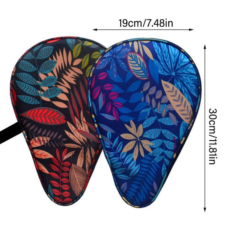 Capacitate mingii Model frunze Husă de protecție în formă de calabaș Rachete de tenis de masă Geanta palete de ping-pong Carcasă cu centură