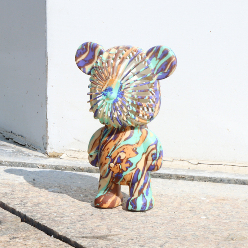 Uus USB mini armas multikas karuventilaator tuuleenergia käeshoitav kaasaskantav ventilaator Mugav kodukontor õues Väikesed ventilaatorid Kingitused