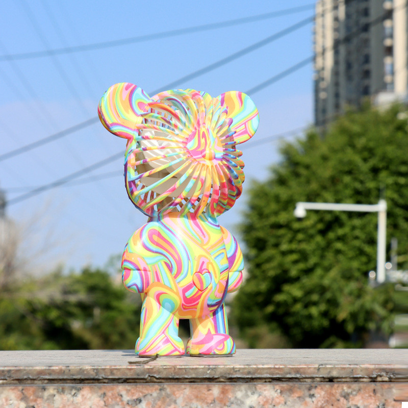 Uus USB mini armas multikas karuventilaator tuuleenergia käeshoitav kaasaskantav ventilaator Mugav kodukontor õues Väikesed ventilaatorid Kingitused