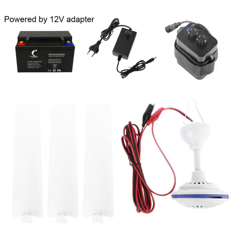 12V 24V Buitinis tylus lubų baldakimo ventiliatorius Kabantis Stovyklavietės pakabos ventiliatorius, skirtas žygiams lauke, kepsninė Namai bendrabučio lova