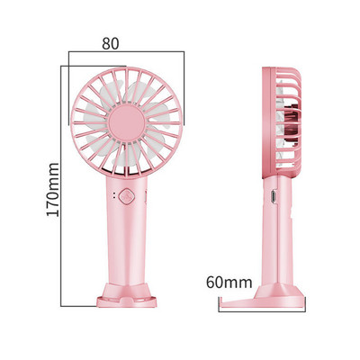 USB mini rankinis ventiliatorius, nešiojamas studentų biuro 3 greičių reguliavimas, lauko vėjas, galingi, maži tylūs oro aušinimo ventiliatoriai, skirti lauke