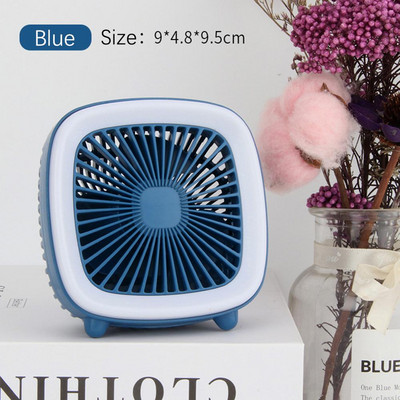 Suvine 3-kiiruseline USB-laetav retrostiilis lahe miniventilaatoriga teleritüüpi ventilaator LED-valgusega lauaarvuti lauaventilaatoriga