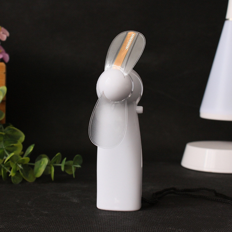 1vnt Mini LED spalvingos šviesos ventiliatorius, nešiojamas rankinis aušinimo ventiliatoriaus akumuliatorius su dirželiu, mirksinčiu LED ventiliatoriumi studentams idealūs dovanų ventiliatoriai