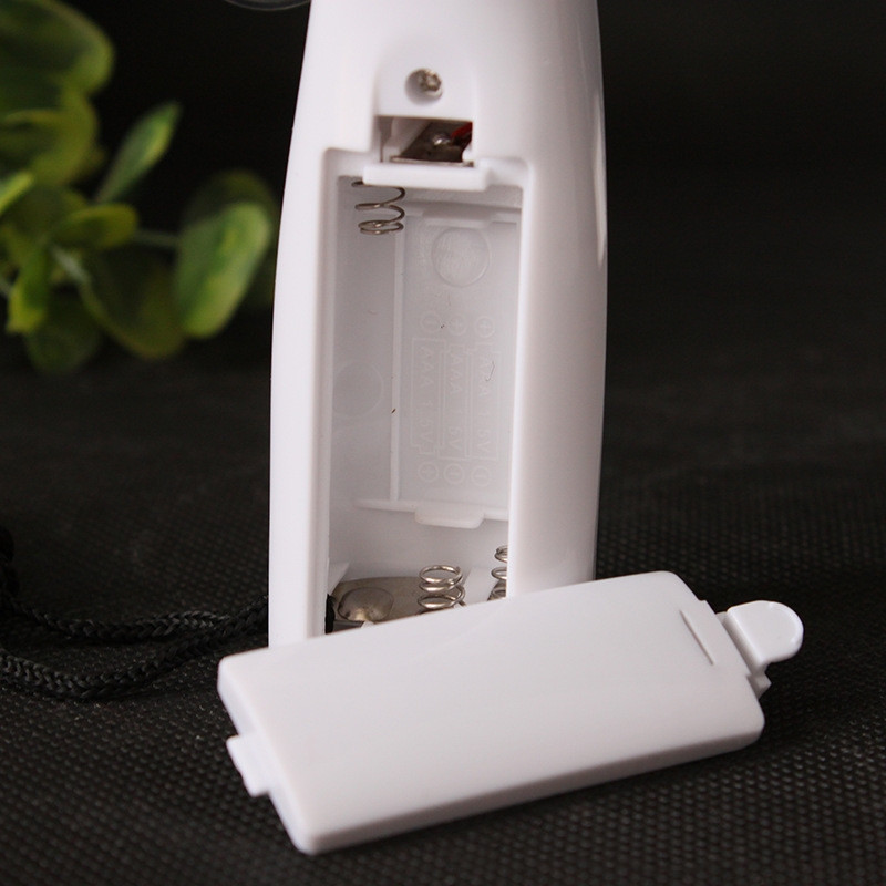 1vnt Mini LED spalvingos šviesos ventiliatorius, nešiojamas rankinis aušinimo ventiliatoriaus akumuliatorius su dirželiu, mirksinčiu LED ventiliatoriumi studentams idealūs dovanų ventiliatoriai