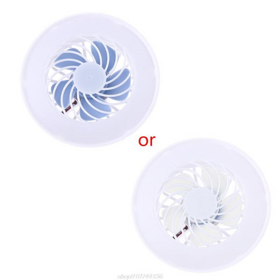 Ανεμιστήρες οροφής με φως LED, 3-bladeless Modern Smart E27 Φωτιστικό Φωτιστικό ανεμιστήρα για Υπνοδωμάτιο AC 85V-265V