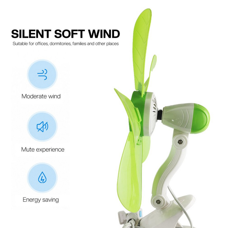 Ventilator de răcire silențios cu 5 lame Ventilator electric cu clemă Ventilator de răcire cu clemă de masă reglabil pentru dormitor Dormitor Cadouri pentru copii