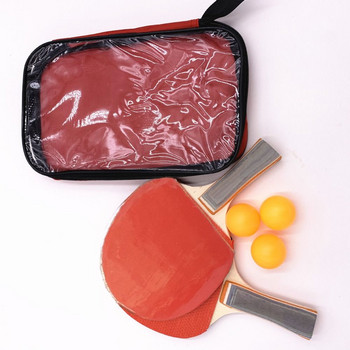 Спортни принадлежности Висококачествен защитен калъф с колан Калъф за гребла за тенис на маса Полупрозрачна чанта за ракети за пинг-понг