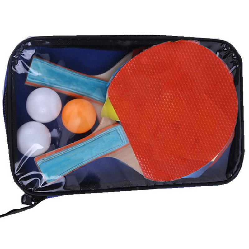 Material sport Husă de protecție de înaltă calitate cu centură Geanta pentru palete de tenis de masă Jumătate transparentă Geanta pentru rachete de ping-pong