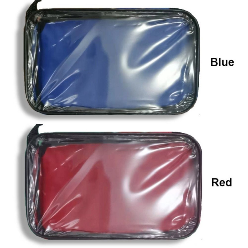 Material sport Husă de protecție de înaltă calitate cu centură Geanta pentru palete de tenis de masă Jumătate transparentă Geanta pentru rachete de ping-pong